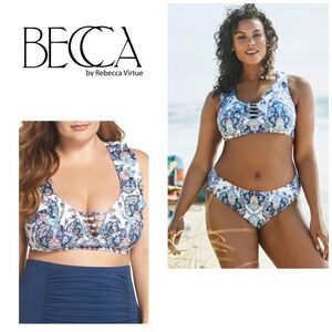 Ruffle Bralette Bikini Top.